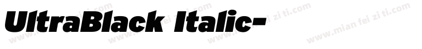 UltraBlack Italic字体转换